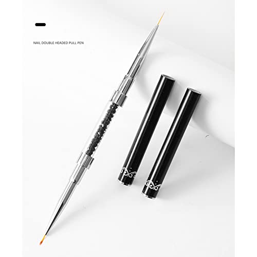 Double Head Unh Nail Art Brush Desenho de caneta pincel Manicure Tool 3pcs para Salon Home DIY