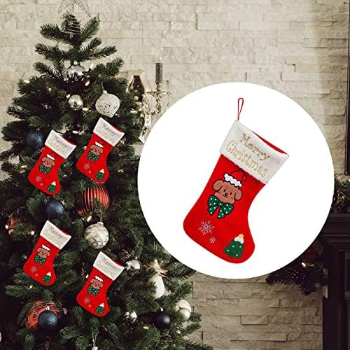 Meias de Natal Big Socks Lareira clássica Sofras de pendura Toys de animais de estimação Receba Bolsa de neve Decorativa Decorações