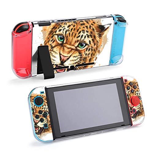 Caso para o Nintendo Switch Rospultado Leopardo Cinco Pieces Defina acessórios de console de casos de capa protetores para o Switch