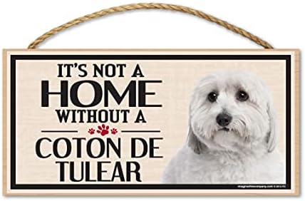 Imagine este sinal de madeira para as raças de cães de Coton de Tulear