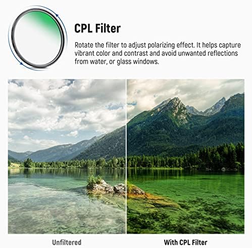 Kit de filtro de lente de 82 mm Newer ND8 ND64 Conjunto de filtro CPL ， Densidade neutra+kit de filtro de polarizador