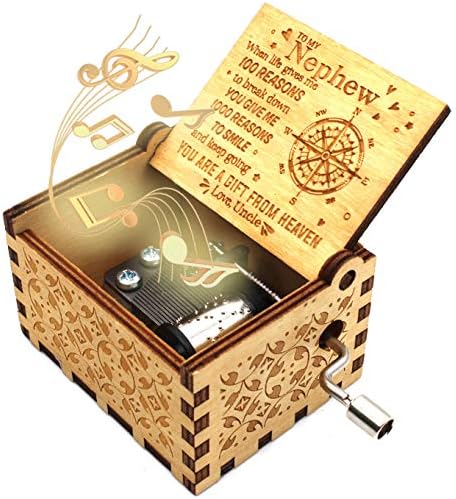 UkeBobo Wooden Music Box - You Are My Sunshine Music Box, presentes do tio ao sobrinho - 1 conjunto （100）