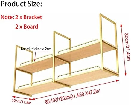 Keppd Wood Solid Wood 2 Caminhada Sala de Livro Prateleira Vinheiro Rack, barra de decoração de bares de barra, Fácil de instalar,