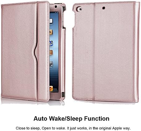 Caso Ruban Compatível com iPad 9,7 polegadas 2018/2017 / iPad Air 2 / iPad Air 1 - [Proteção de canto] Visualização de vários ângulos Fólio Stand com bolso, acordar automático / sono