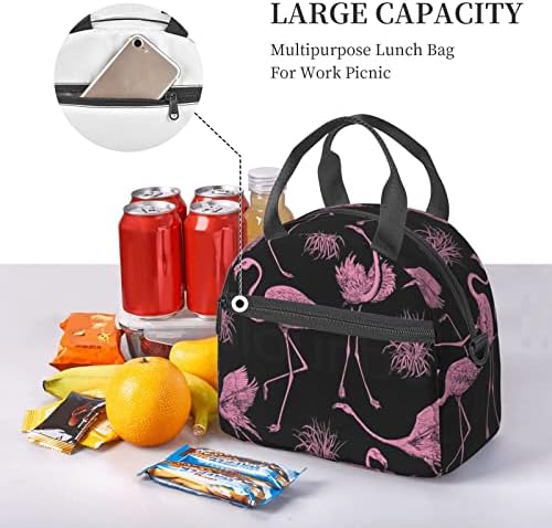 Abstrato lancheira flamingo para homens homens isolados bolsa de bolsa adulta lanchonete reutilizável lanchone