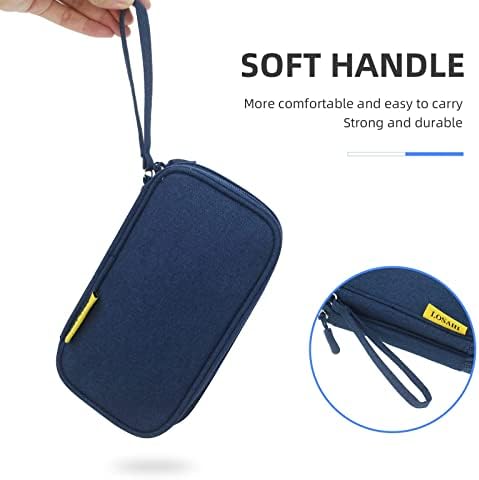 Losahi Travel Cord Organizer, bolsa de armazenamento de cabo portátil de dupla camada, caixa de acessórios de organizadores eletrônicos para cabo, fone de ouvido, carregador, telefone