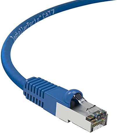 InstallerParts Ethernet CAVE CAB7 CABO COMBLEDO DE 12 pés - Blue - Série profissional - 10gabit/s Network/High Speed ​​Internet Cable,