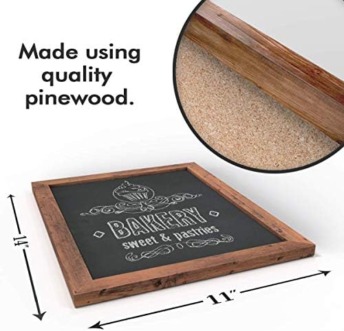 Premium 11x14 Lickboard Small - Rustic Pine Wood Frame | Decoração de parede da cozinha, placas de mesa para casamentos,