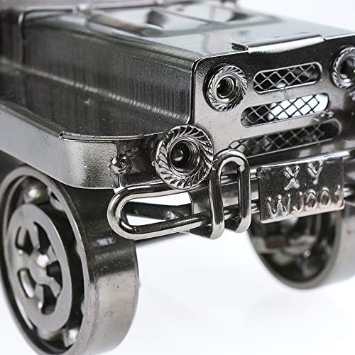 HSOMID colecionável Made Modern Car Metal Sculpture Fatuetas Decor Home/Office Destop Acessório