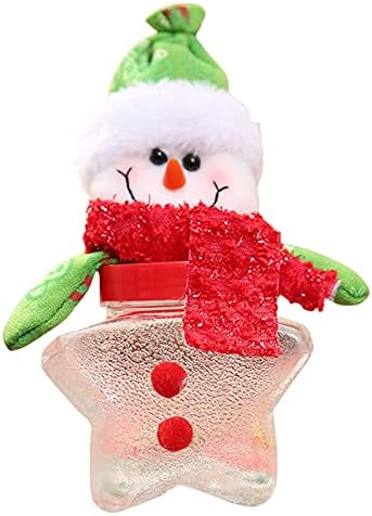 Awear Christmas Transparent Candy Jar Jar com Jarra de Candy Jar Decoração de Candy Jar Party Papai Noel