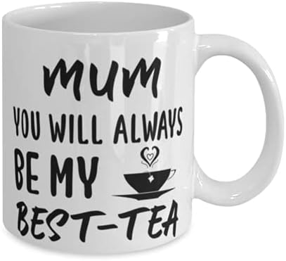 Mãe caneca, mãe você sempre será minha melhor tea, idéias únicas para mamãe, copo de chá de caneca de café branco