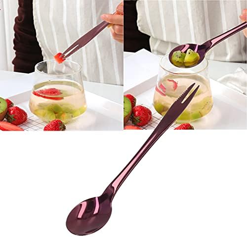 3 em 1 Kitchen Tableware Multifuncional Portable Fork Spoon com dentes Ferramenta de talheres para lavador de louça ao ar livre