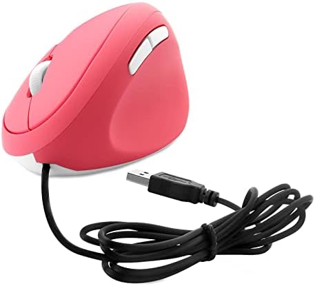 Mouse com fio, mouse com fio vertical ergonômico USB, pequenos camundongos com fio leves e portáteis ópticos confortáveis ​​para