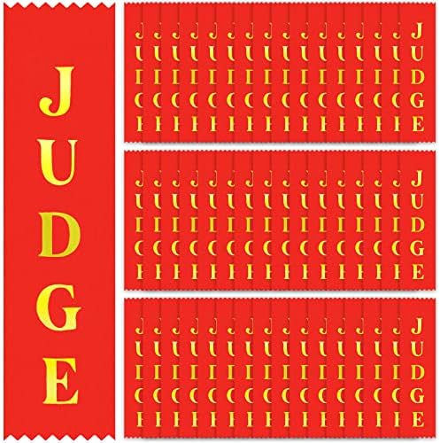 Juiz Juiz Juiz Ribbon Ribbon Red Honorable Menção Ribbon Bookmark Style Medal Ribbons Prêmio Fita de fita para estudantes Juízes Concurso de Eventos Esportivos