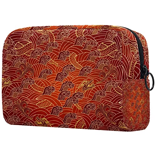 Bolsa de higiene pessoal Bolsa de lava -lava de maquiagem cosmética com zíper Red Red for Travel Acessórios Essentials