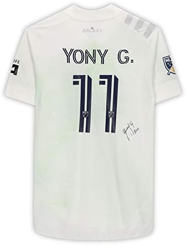 Yony ​​Gonzalez La Galaxy autografou a Jersey White Used #11 da temporada de 2020 MLS - camisas de futebol autografadas