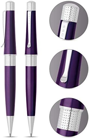 Cross Beverly recarregável caneta de tinta em gel, rollerball médio, inclui caixa de presente premium - laca roxa