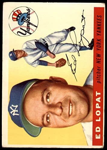 1955 Topps # 109 Eddie Lopat New York Yankees Good Yankees