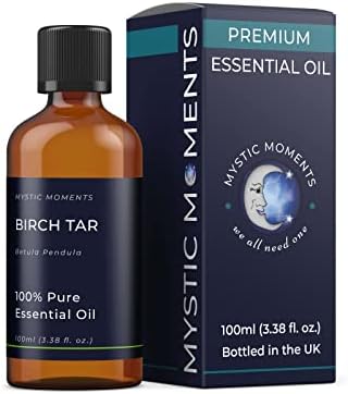 Momentos místicos | Birch Tar essencial óleo essencial 100ml - Óleo puro e natural para difusores, aromaterapia e massagem mistura vegan