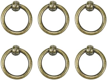 PASSO DE 6PCS BRONZE ANEL PULLS GAVELA, ANTIGO DE BRONZE DROP RINGS DA GADEIRA PULL PULL INECIMENTO REALHA RING RINGS