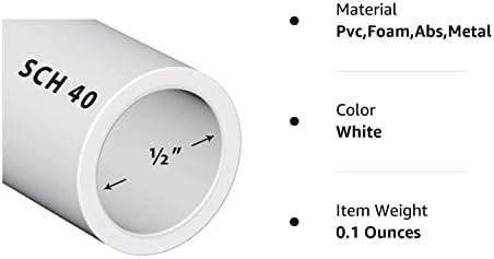Tubo de PVC SCH40 1/2 polegada de comprimento personalizado branco