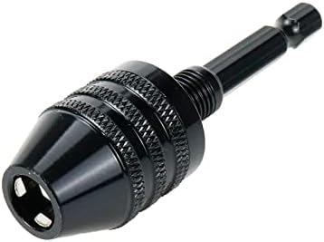 SSCON Adaptador de broca de hastes de haste de hastes de 1/4 de polegada, Chuck sem chave, 0,3-6,5 mm,