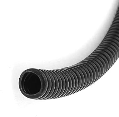Aexit Fiação de fiação de fio corrugada e tubo de tubo de tubo de tubo de conexão 10mm od 5m Comprimento de tubo de tubo de calor preto preto