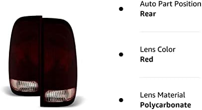 ACANII-Para 1997-2003 Ford F150 99-07 F250 F350 Superduty Red Smoke Tail Lights Freio Lamps