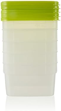 Contêineres de armazenamento do freezer de Stor-Keeper, 1 litro, 5 ct
