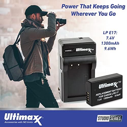 Kit de acessórios Ultimaxx de 67 mm para Canon EOS Rebel T7i, T6i, T6S, SL2, SL3, 77D, 750D, 760D, 800D, 200D, 8000D, KISS X8I e muito mais; Inclui: bateria LP-E17, lente telefoto 2.2X e muito mais
