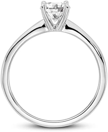 Isaac Wolf 5 quilates corte oval genuíno Moissanite Diamond VVS1 Anel de casamento em 10k Branco sólido, amarelo ou ouro rosa