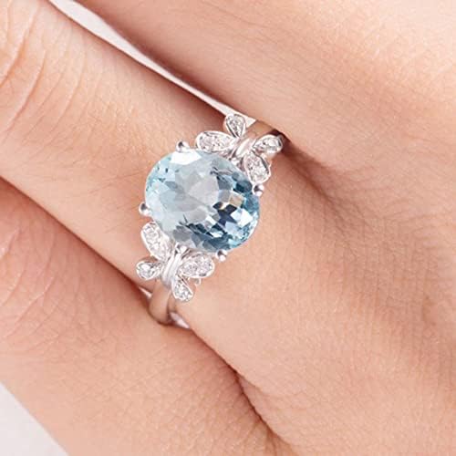 2023 Novo anel de borboleta natural anel oval anel de noivado de marmilhas tocam presente para suas jóias de moda para adolescentes