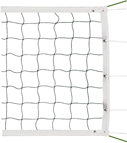 Rede oficial de vôlei do tamanho de um torneio | Ao ar livre com 2 cabos de aço de aeronaves superior e inferior, quatro