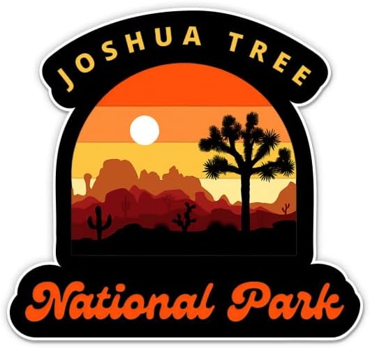 Joshua Tree National Park adesivos - 2 pacote de adesivos de 3 - vinil impermeável para carro, telefone, garrafa de água, laptop