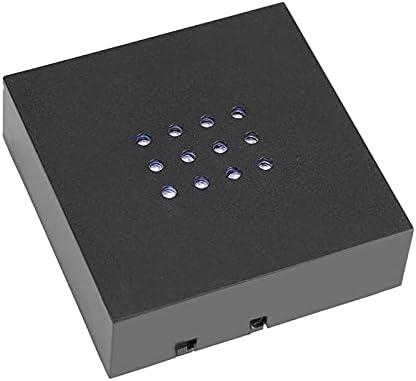 FDIT Base LED quadrada portátil, 9,5 x 9,5 x 3cm Base de luz LED de luz branca, para exibir cristal que exibe decoração de escritório de arte de vidro decoração