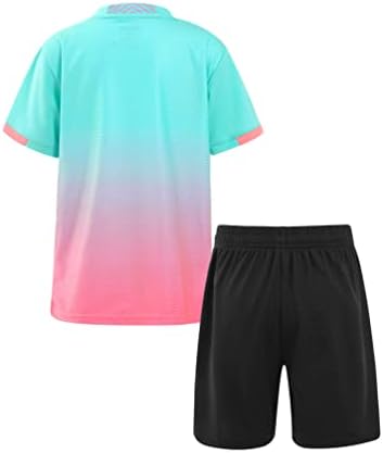 Jugaoge Kids Boys Football Soccer Team Uniform 2 PCs Sport Sport Trephsuit Workout Fitness Sportswear