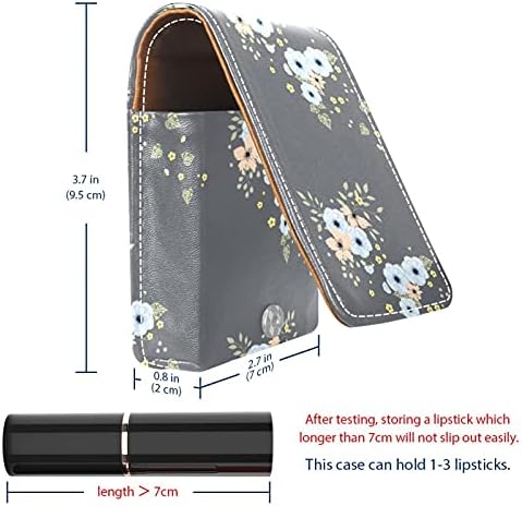 Caixa de batom com espelho Scrapbooking Lip Gloss Suports portátil Batom Batom Storage Viagem Bolsa de maquiagem Mini