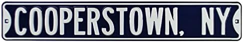 Cooperstown, NY Licenciado oficialmente aço autêntico 36x6 Blue & White Street Sign