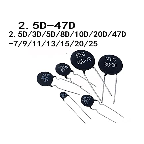 20pcs Resistor térmico NTC 2.5D 3D 5D-11 10D-9 10D-11 47D-15 10D-20 10D-2 -10D-20