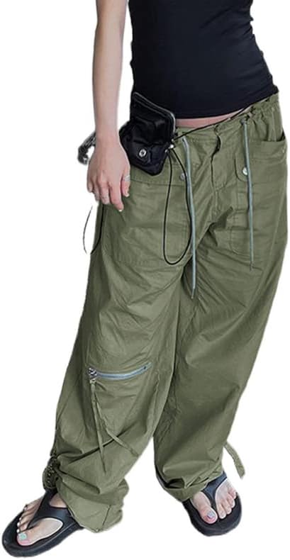 Mulheres casuais calças de carga folgada solta hippie de grande porte punk calças de moletom de pernas largas