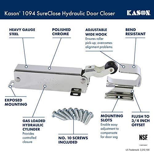 Kason 1094 Porta hidráulica de Sureclose mais próxima, exposta com descarga a um gancho de 3/4 polegadas, 11094000003_11094000026