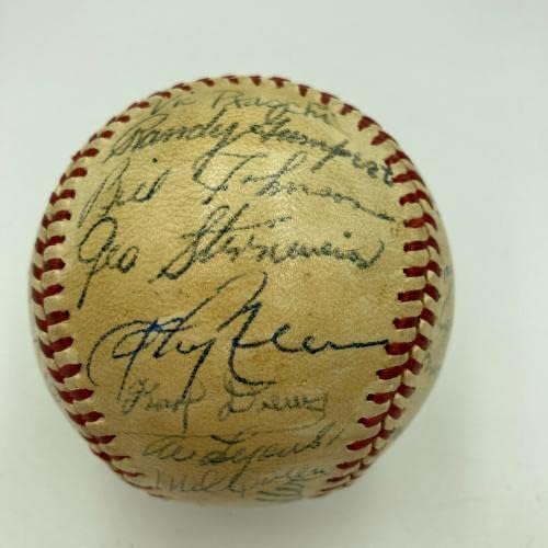 1946 A equipe do New York Yankees contratou a Liga Americana Joe Dimaggio JSA - Bolalls autografados