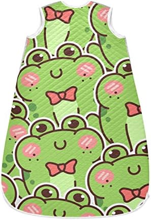 Vvfelixl Cute Green Frog Baby Planto vestível, Swaddle Transition Surft para infantil, saco de sono para bebês recém-nascidos, traje