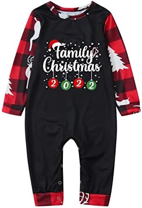 Pijama de Natal para Família 2022 Family Christmas 2022 Carta PJS Impresso Conjuntos de decorações de Natal