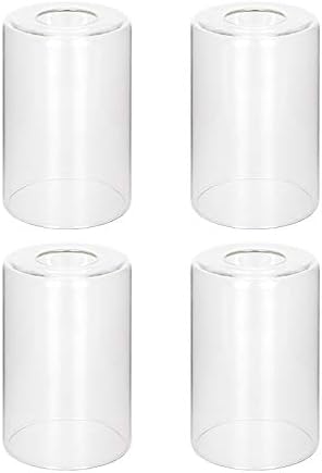 Pacote de 4 pacote de vidro transparente cilindro de vidro de cilindro claro