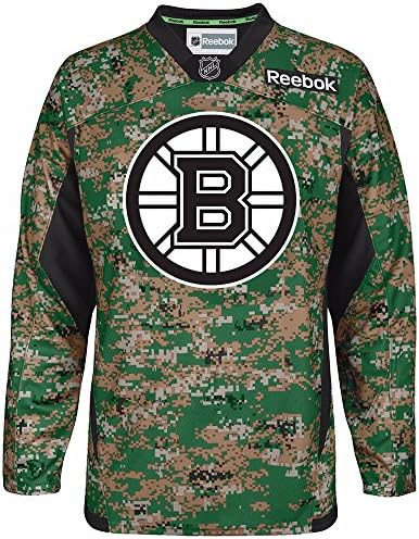 Reebok Boston Bruins NHL 2013 Edge Camouflage antes do jogo Jersey