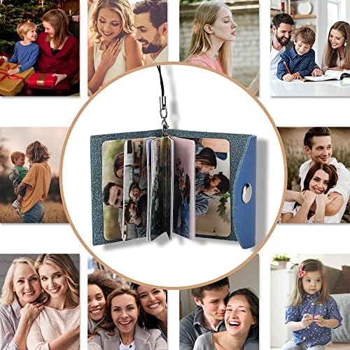 Álbum de foto personalizado Keychain Custom Keychain With 12 Pictures Mini Foto Álbum Pocket Picture Frame Mini Retro Photo Álbum com