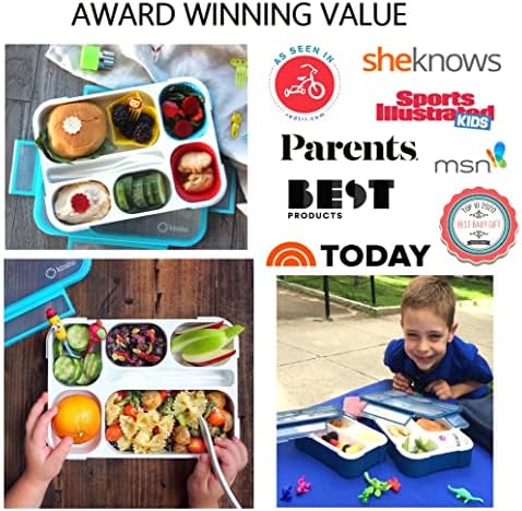 Caixa de almoço Kinsho Bento Box para crianças adultos | Recipientes para almoços de lanches infantis | School à prova