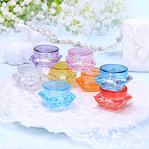 50pcs 3g/5g plástico em forma de diamante jarros cosméticos recipientes de cuidados com a pele garrafa recarregável 3 ml/5