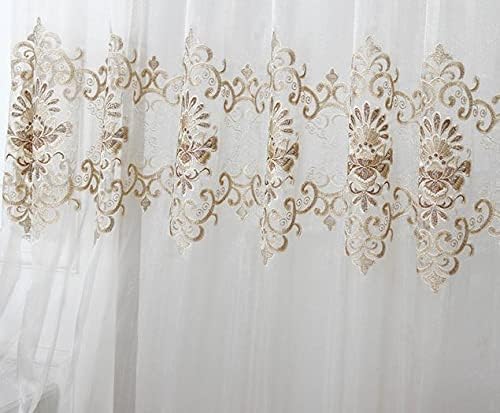Cortinas de alta qualidade de alta qualidade de cortinas bordadas de painéis transparentes de bolso de bolso para o escritório da cozinha